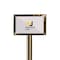 Montour Line Sign Frame Floor Standing 7 x 11 in. H Polished Brass Steel FS200-711-H-PB - alternate 1